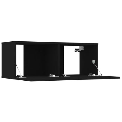 Set Mobili Porta TV 6 pz Nero in Legno Multistrato