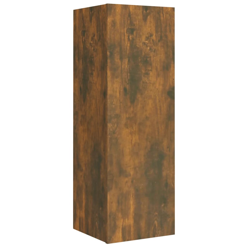 Set Mobili Porta TV 8pz Rovere Fumo in Legno Multistrato | homemem39