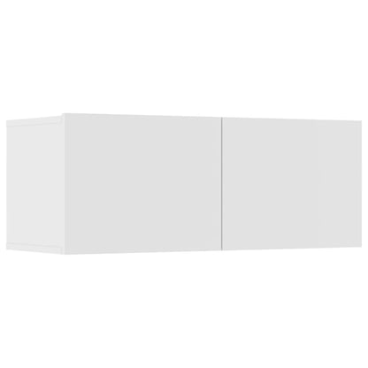 Set di Mobili Porta TV 7 pz Bianco in Legno Multistrato