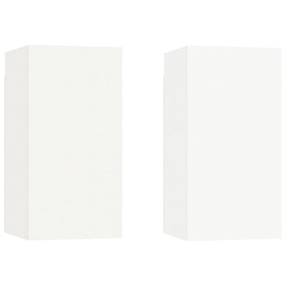 Set di Mobili Porta TV 4 pz Bianco in Legno Multistrato