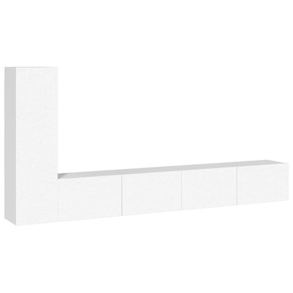 Set Mobili Porta TV 3 pz Bianco in Legno Multistrato