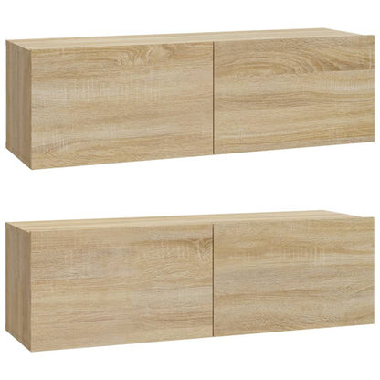 Set di Mobili Porta TV 3 pz Rovere Sonoma in Legno Multistrato - homemem39