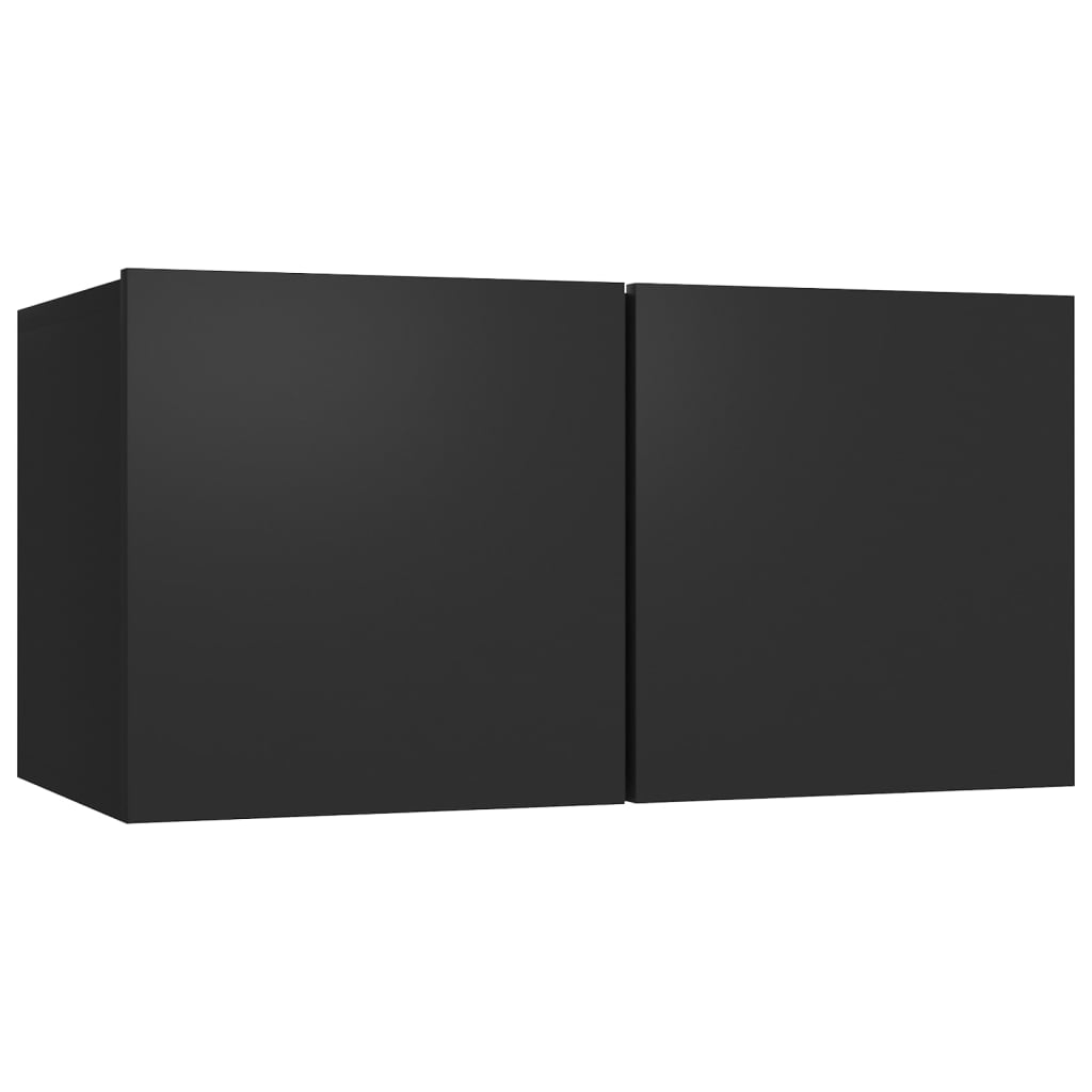 Set Mobili Porta TV 8pz Nero in Legno Multistrato - homemem39