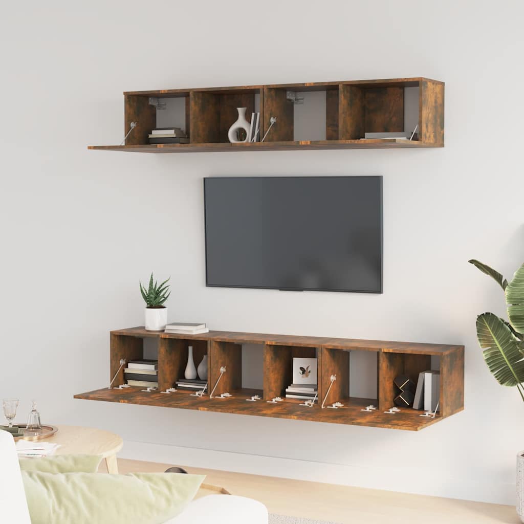 Set di Mobili Porta TV 5 pz in legno multistrato