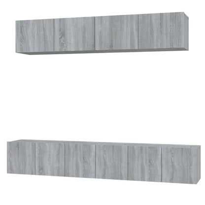 Set di Mobili Porta TV 5 pz Grigio Sonoma in Legno Multistrato - homemem39