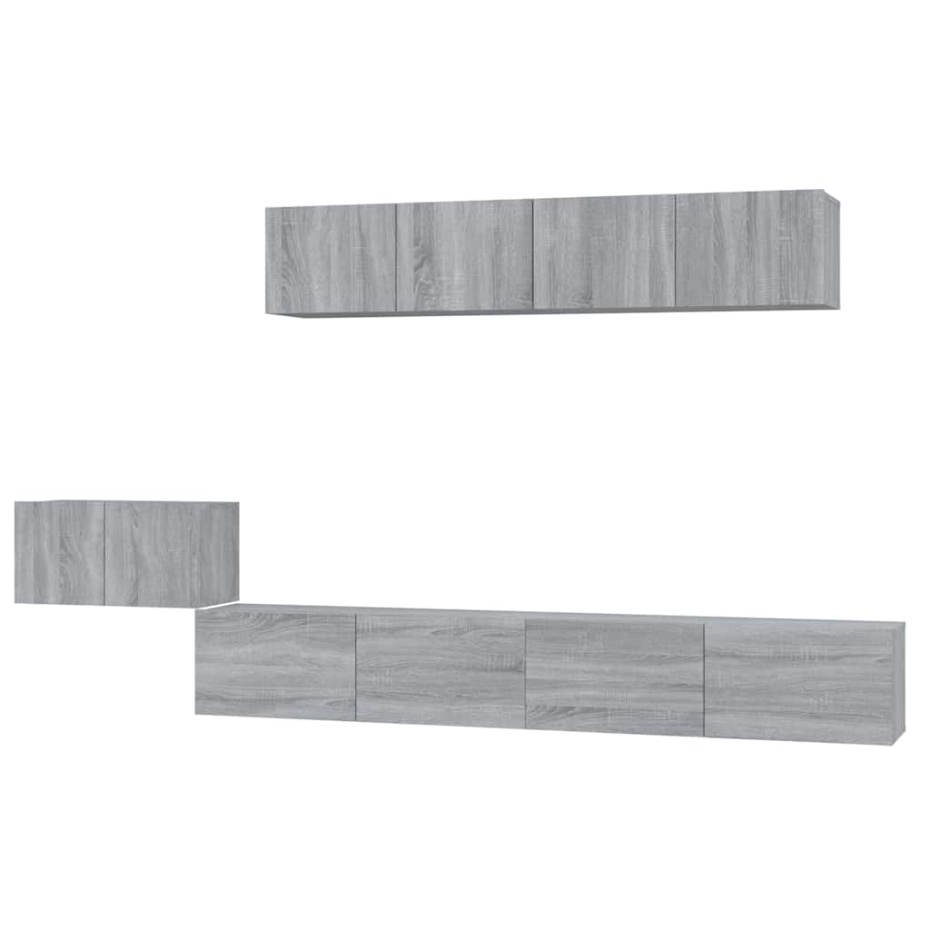 Set di Mobili Porta TV 5 pz in legno multistrato