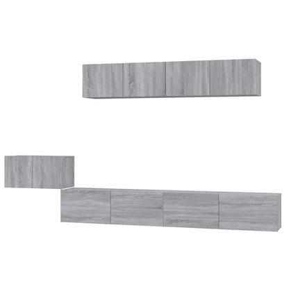 Set di Mobili Porta TV 5 pz in legno multistrato