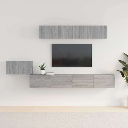 Set di Mobili Porta TV 5 pz in legno multistrato