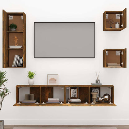 Set di Mobili Porta TV 5 pz in legno multistrato