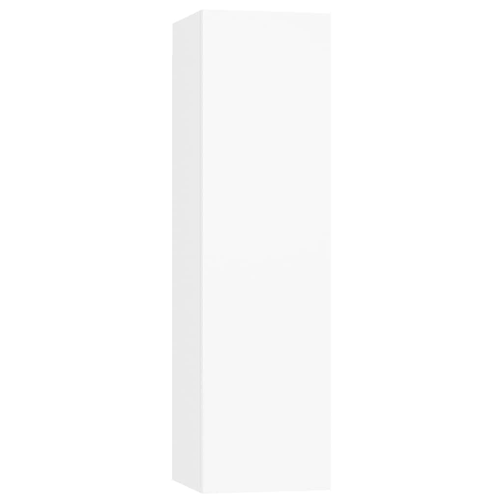 Set di Mobili Porta TV 5 pz Bianco in Legno Multistrato