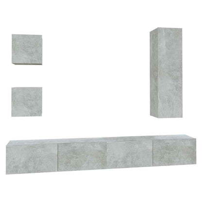 Set di Mobili Porta TV 5 pz in legno multistrato