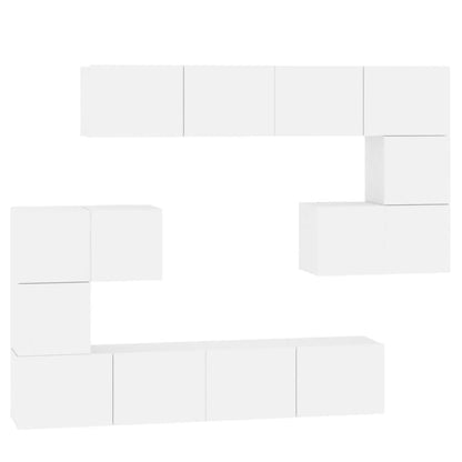 Mobile Porta TV a Parete Bianco in Legno Multistrato