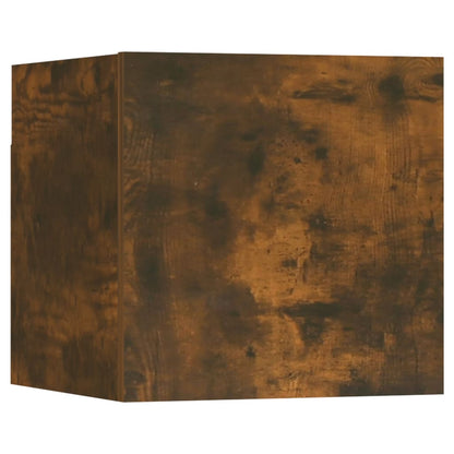 Mobile Porta TV a Parete Rovere Fumo in Legno Multistrato | homemem39