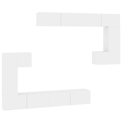 Mobile Porta TV a Parete Bianco in Legno Multistrato - homemem39