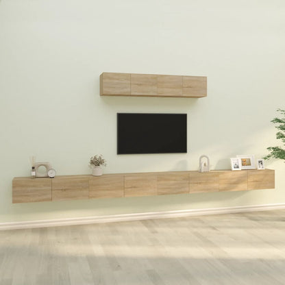 Set di Mobili Porta TV 6 pz Rovere Sonoma in Legno Multistrato