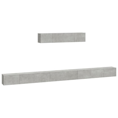 Set di Mobili Porta TV 6 pz Grigio Cemento in Legno Multistrato - homemem39