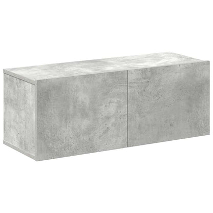 Set di Mobili Porta TV 4 pz Grigio Cemento in Legno Multistrato - homemem39