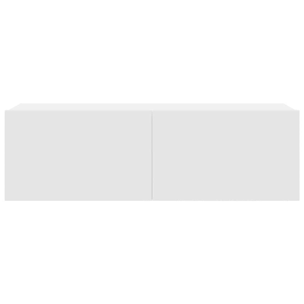 Set di Mobili Porta TV 4 pz Bianco in Legno Multistrato