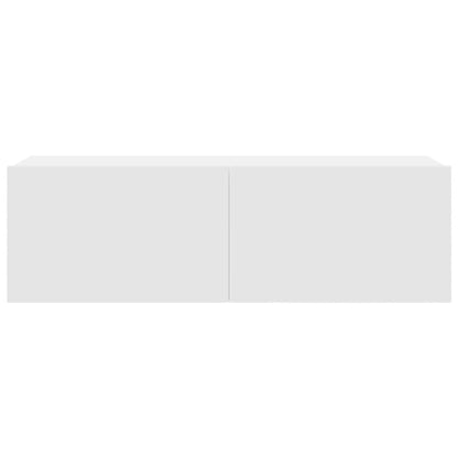 Set di Mobili Porta TV 4 pz Bianco in Legno Multistrato