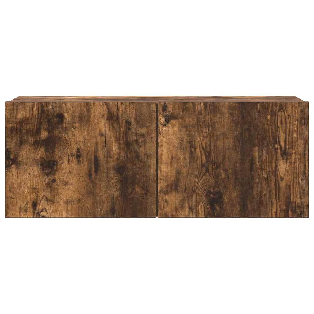 Set di Mobili Porta TV 4 pz Rovere Fumo in Legno Multistrato - homemem39