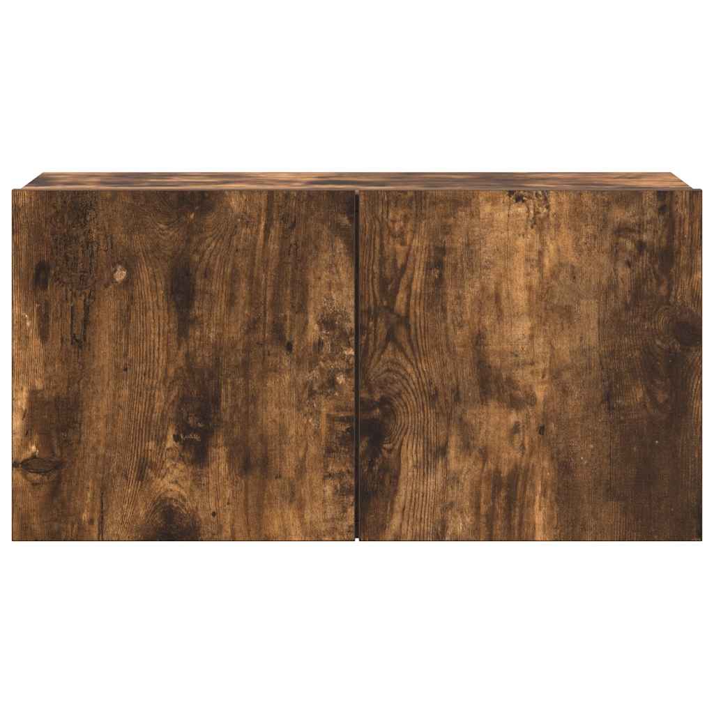 Set di Mobili Porta TV 4 pz Rovere Fumo in Legno Multistrato - homemem39