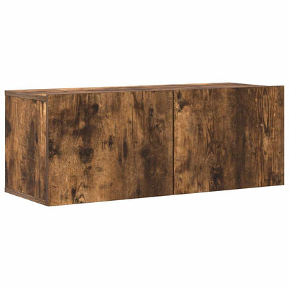 Set di Mobili Porta TV 4 pz Rovere Fumo in Legno Multistrato - homemem39