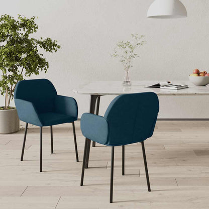 Sedie da Pranzo 2 pz Blu in Velluto | homemem39