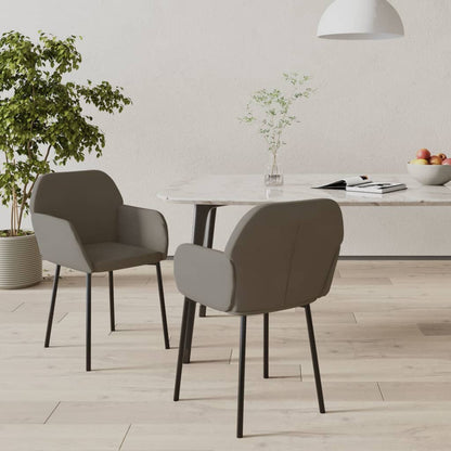 Sedie da Pranzo 2 pz Grigio Scuro in Velluto | homemem39