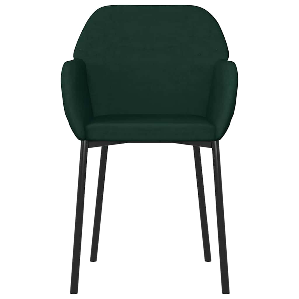 Sedie da Pranzo 2 pz Verde Scuro in Velluto | homemem39