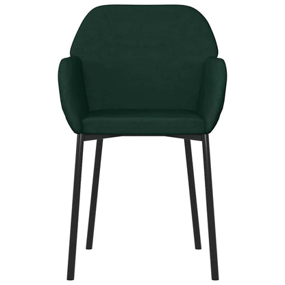 Sedie da Pranzo 2 pz Verde Scuro in Velluto | homemem39