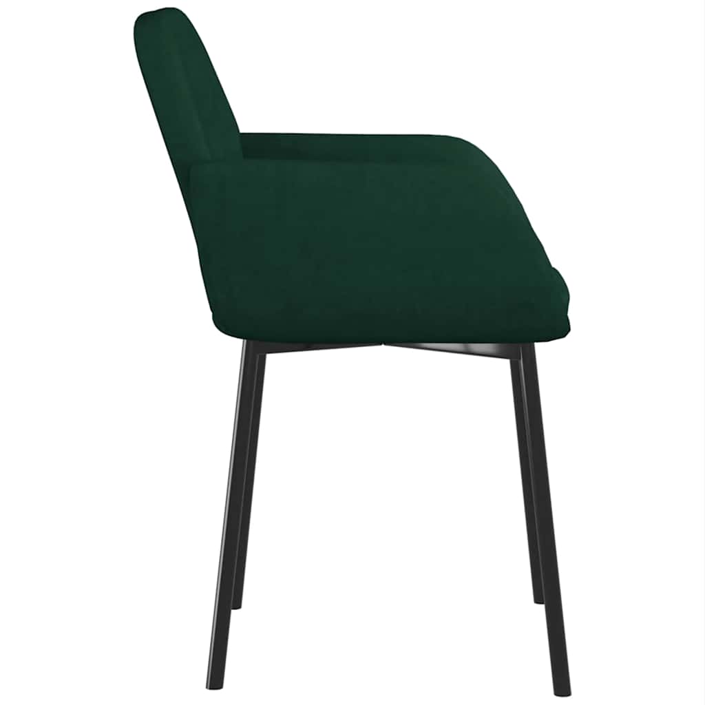 Sedie da Pranzo 2 pz Verde Scuro in Velluto | homemem39