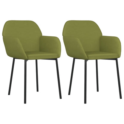 Sedie da Pranzo 2 pz Verde Chiaro in Velluto | homemem39