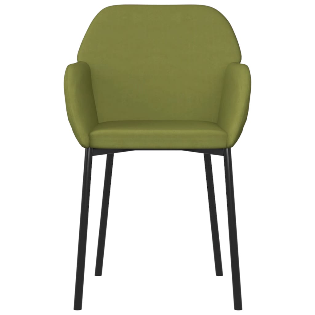 Sedie da Pranzo 2 pz Verde Chiaro in Velluto | homemem39