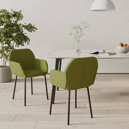 Sedie da Pranzo 2 pz Verde Chiaro in Velluto | homemem39