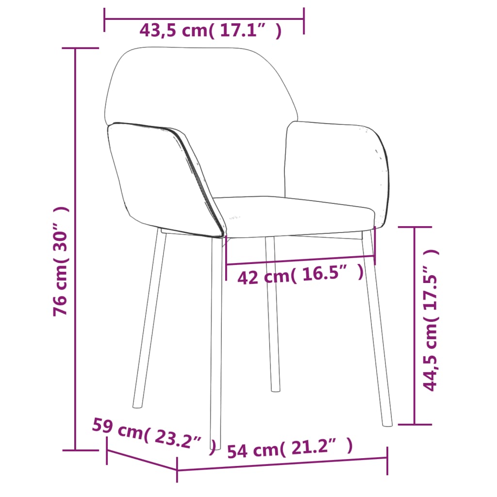 Sedie da Pranzo 2 pz Nere in Velluto | homemem39