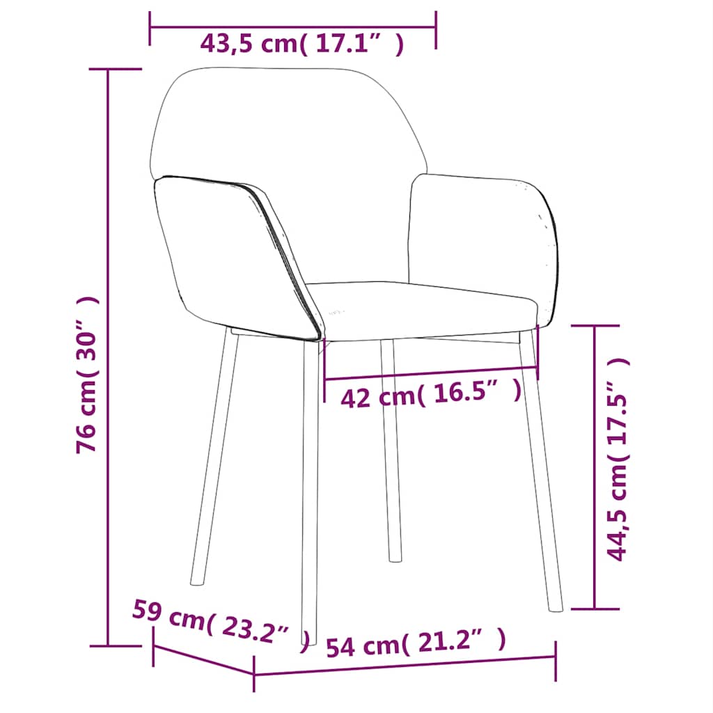 Sedie da Pranzo 2 pz Crema in Velluto | homemem39