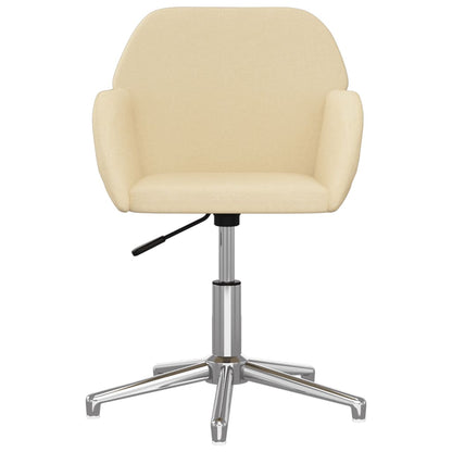 Sedia da Ufficio Girevole Crema in Tessuto