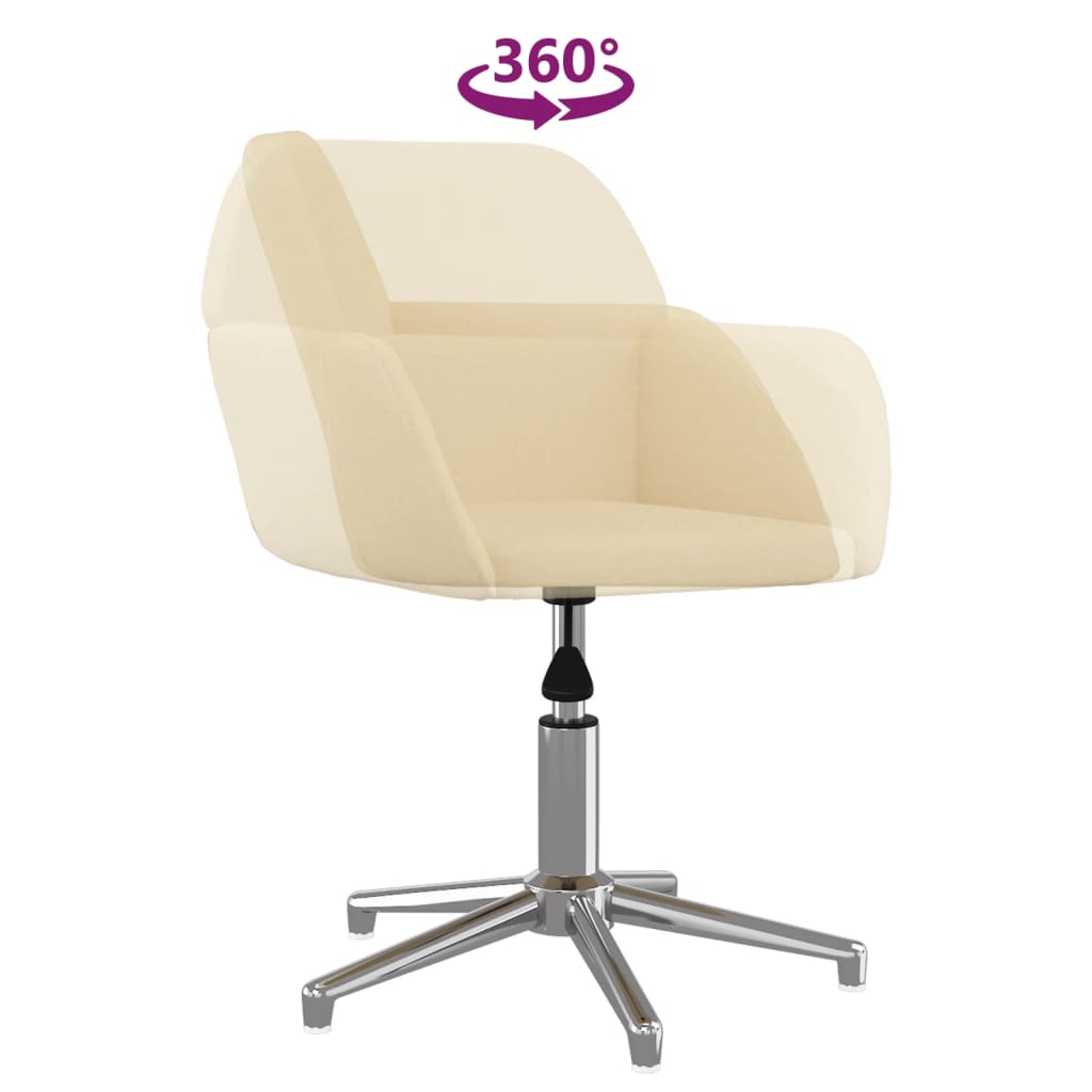 Sedia da Ufficio Girevole Crema in Tessuto - homemem39