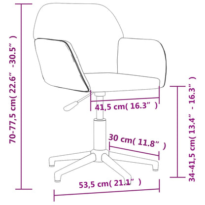 Sedia da Ufficio Girevole Crema in Tessuto - homemem39