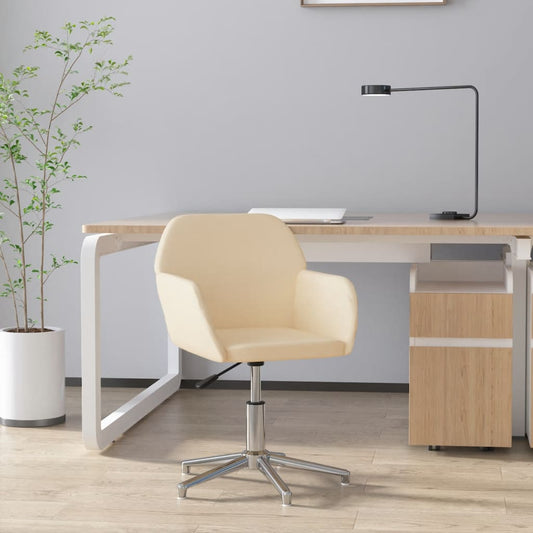Sedia da Ufficio Girevole Crema in Tessuto - homemem39