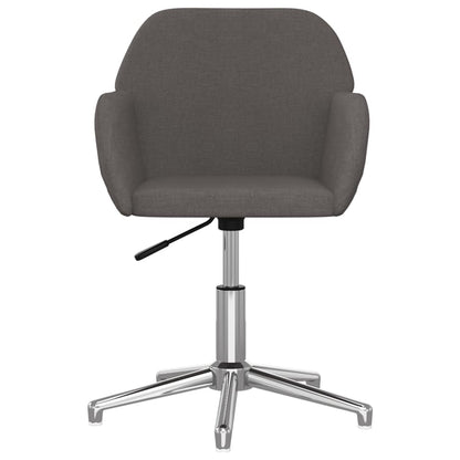 Sedia da Ufficio Girevole Grigio Scuro in Tessuto - homemem39