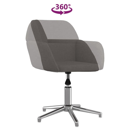 Sedia da Ufficio Girevole Grigio Scuro in Tessuto - homemem39