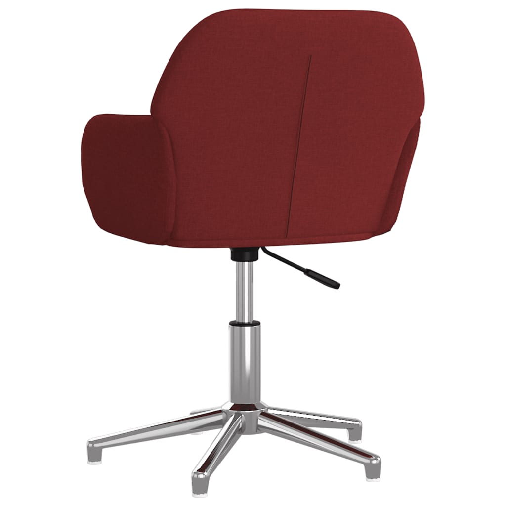 Sedia da Ufficio Girevole Rosso Vino in Tessuto - homemem39