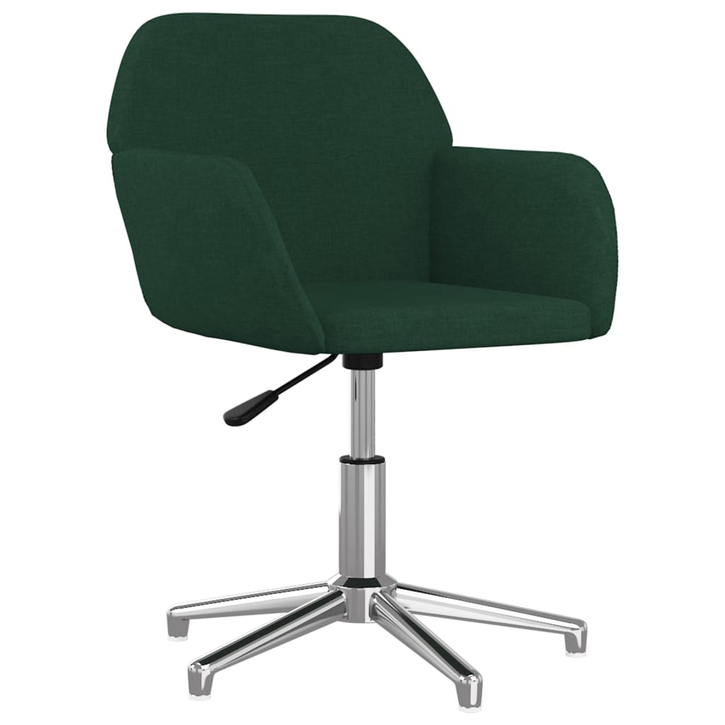 Sedia da Ufficio Girevole Verde Scuro in Tessuto - homemem39