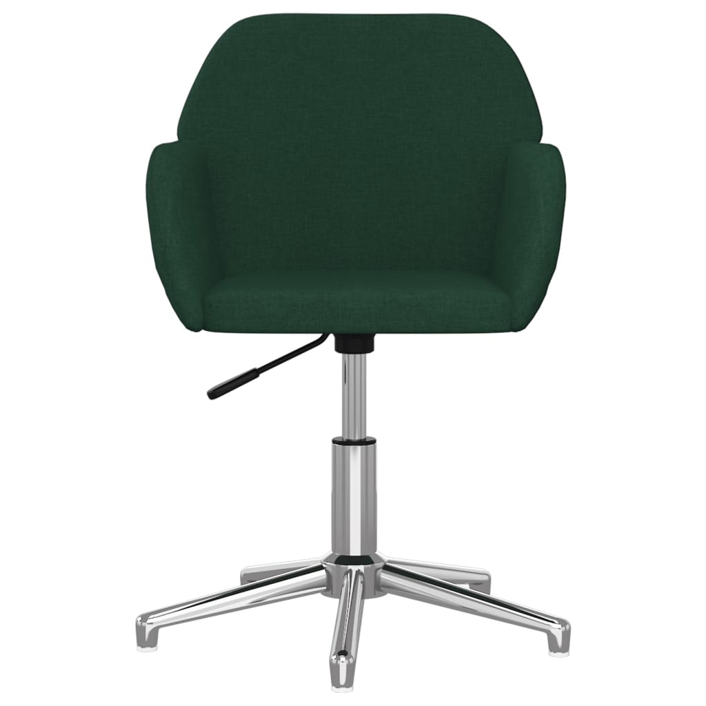 Sedia da Ufficio Girevole Verde Scuro in Tessuto - homemem39