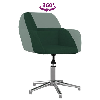 Sedia da Ufficio Girevole Verde Scuro in Tessuto - homemem39