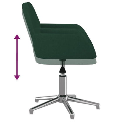 Sedia da Ufficio Girevole Verde Scuro in Tessuto - homemem39