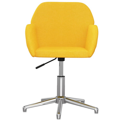 Sedia da Ufficio Girevole Giallo Chiaro in Tessuto - homemem39