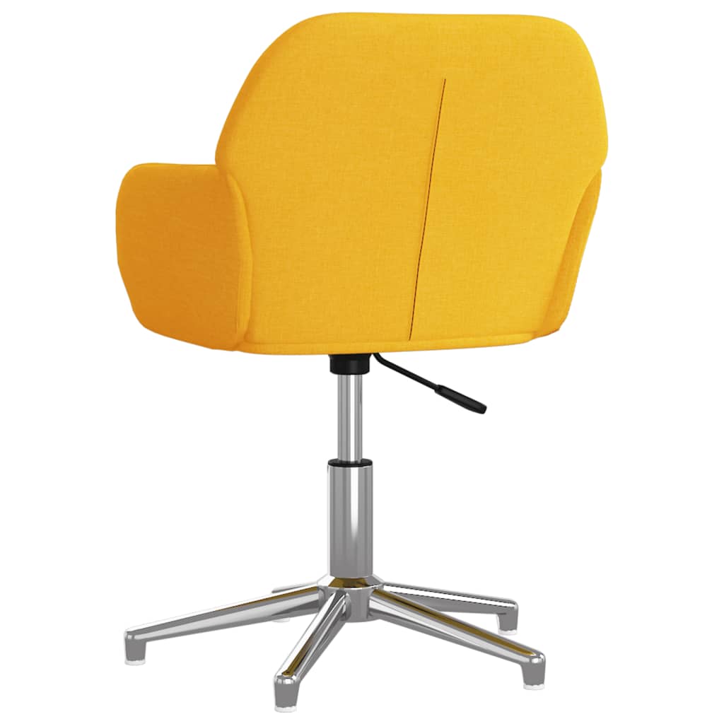 Sedia da Ufficio Girevole Giallo Chiaro in Tessuto - homemem39