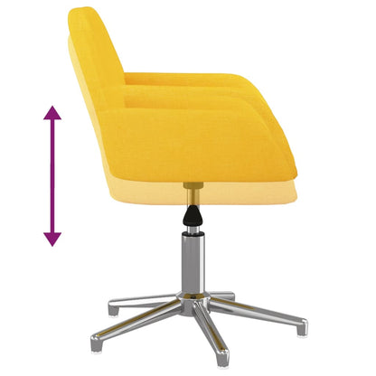 Sedia da Ufficio Girevole Giallo Chiaro in Tessuto - homemem39